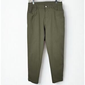 Lulumon Mens ABC Slim Pants 29 Olive Green Stretch Tech Athleisure Casual Golf